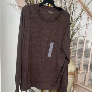 Old Navy Men's Dark Brown Long Sleeve Tee